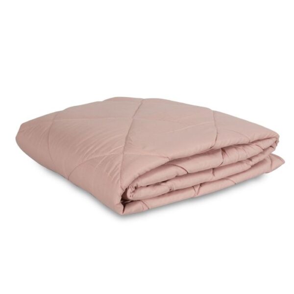 Vattæppe - Støvet rosa fiber sommerdyne af fibervat - Quiltet tæppe - Zen Sleep fiberdyne