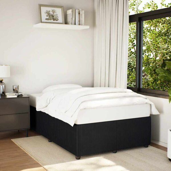 vidaXL Sengeramme uden madras Sort 120x200 cm Fløjl