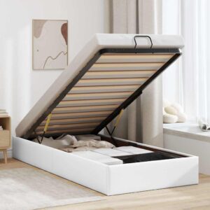 vidaXL osmannisk sengeramme uden madras 100x200 cm kunstlæder hvid