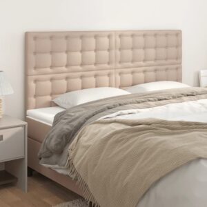 vidaXL sengegavl Cappuccino 160x5x118/128 cm kunstlæder