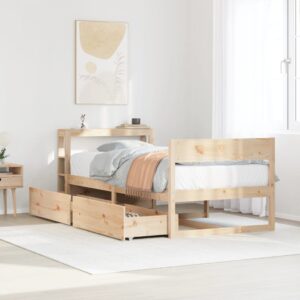 vidaXL sengeramme uden madras 90x200 cm massivt fyrretræ