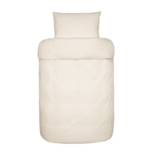 Bæk og Bølge - Krepp sengetøj 200x220 cm - 100% økologisk bomuld - Lyra beige - Høie of Scandinavia - dobbelt dynebetræk