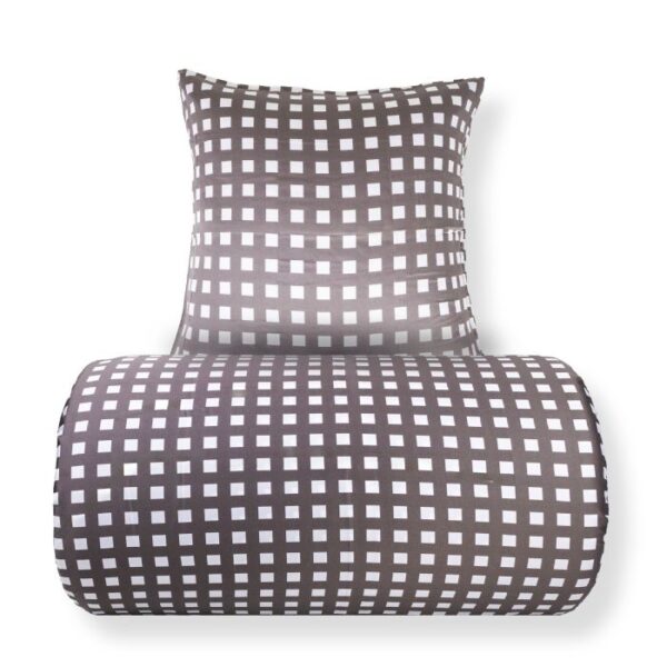 Bambus dobbelt sengetøj 240x220 cm - 100% bambus - Grå ternet