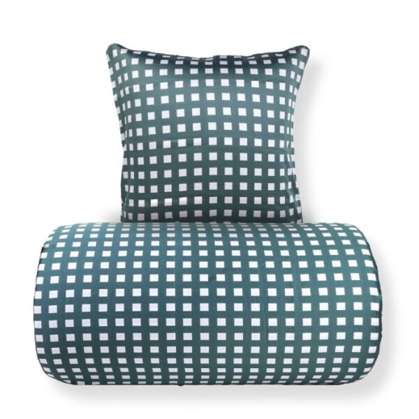 Bambus sengetøj 140x220 cm - 100% bambus - Grøn ternet