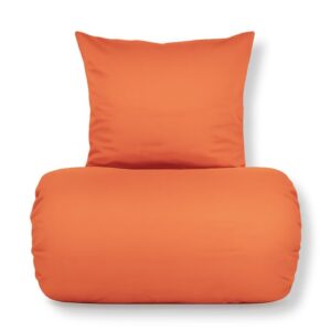 Bambus sengetøj 140x220 cm - 100% bambus - Orange satinvævet
