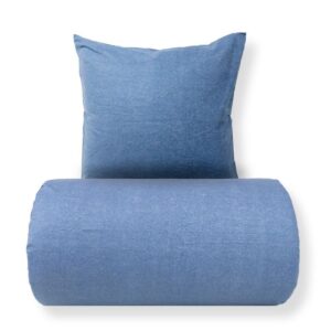 Dobbelt sengetøj 200x200 cm - Bomulds flonel - Blue Melange