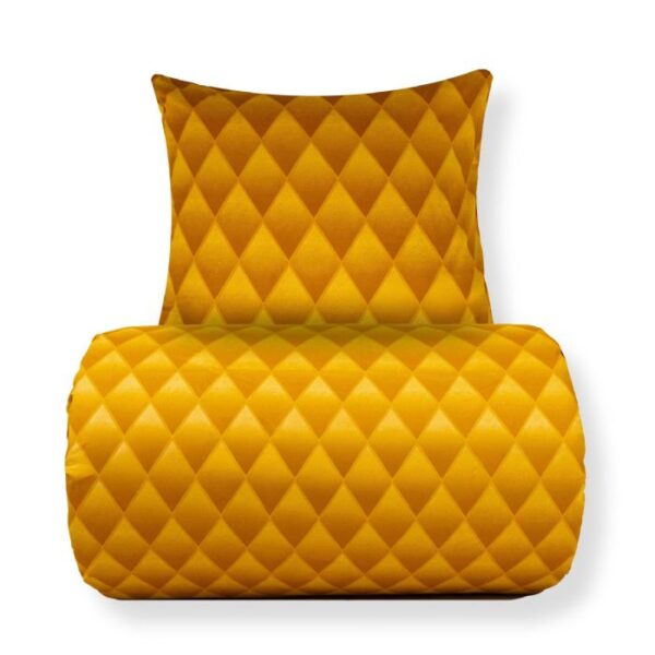 Dobbelt sengetøj 200x220 cm - 100% bomuldssatin - Orange 3D harlekinmønster