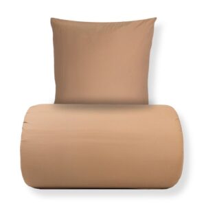 Dobbelt sengetøj 200x220 cm - Stonewashed - Firm brown