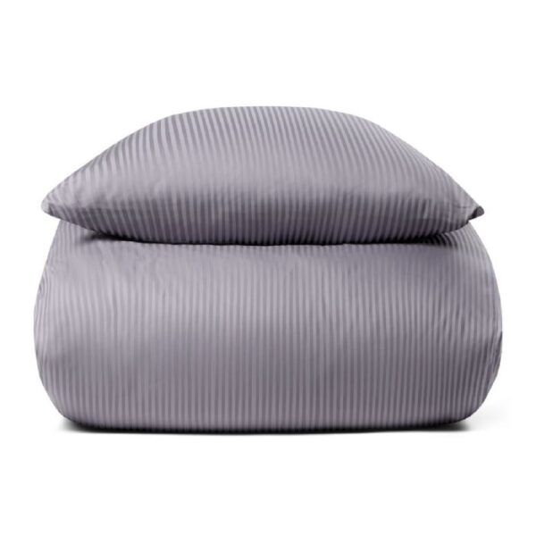 Dobbelt sengetøj 240x220 cm - Egyptisk bomuld - Lavendel jacquardvævede striber