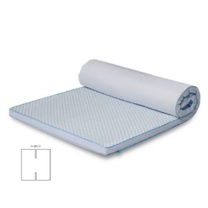 Kølende H-split topmadras - 160x200 cm 5 cm høj - 5 zoner - Memoryskum topmadras - SLEEP TECH by Borg