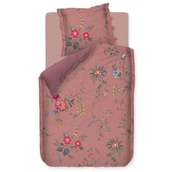 Pip Studio sengetøj - 140x200 cm - Fleur Grandeur Pink - Vendbar dynebetræk - 100% bomulds sengesæt