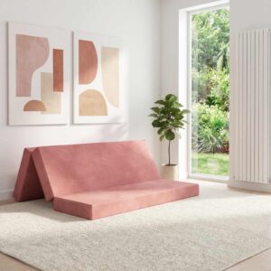 Samlebar Sofa Seng 200 x 67 x 45 cm Lyserød
