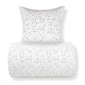 Sengetøj - 100% Bomuld - Zodiac white - Vendbart med stjerner
