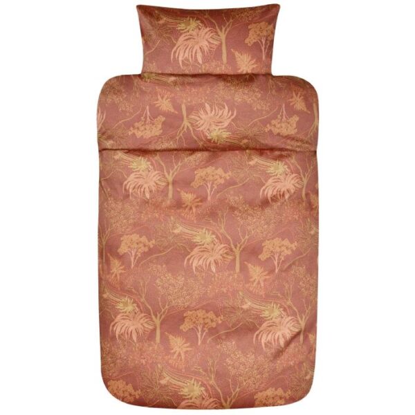 Sengetøj 140x220 cm - 100% bomuldssatin - Høie Of Scandinavia - Margrethe Terracotta