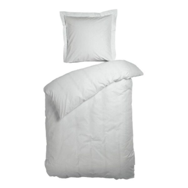 Sengetøj dobbeltdyne 200x220 cm - Opal hvidt sengetøj - 100% Bomuldssatin - Night & Day dobbelt dynebetræk