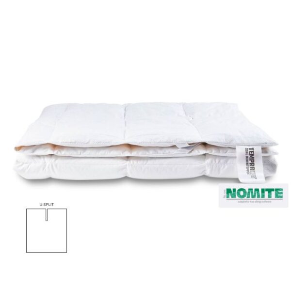 Temperatur regulerende U-Split Rullemadras - 180x200 cm - Downtopper Temprakon Fusion
