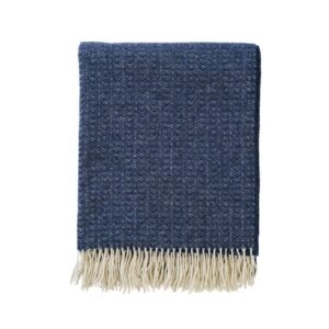 Uldplaid - 140x200 cm - Cashmere og merinould - Lucas Dark Denim
