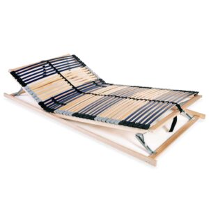 vidaXL lamelbund til seng med 42 lameller 7 zoner 120 x 200 cm
