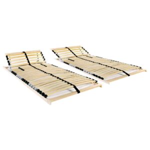vidaXL lamelbunde til seng 2 stk. 28 lameller 7 zoner 70 x 200 cm