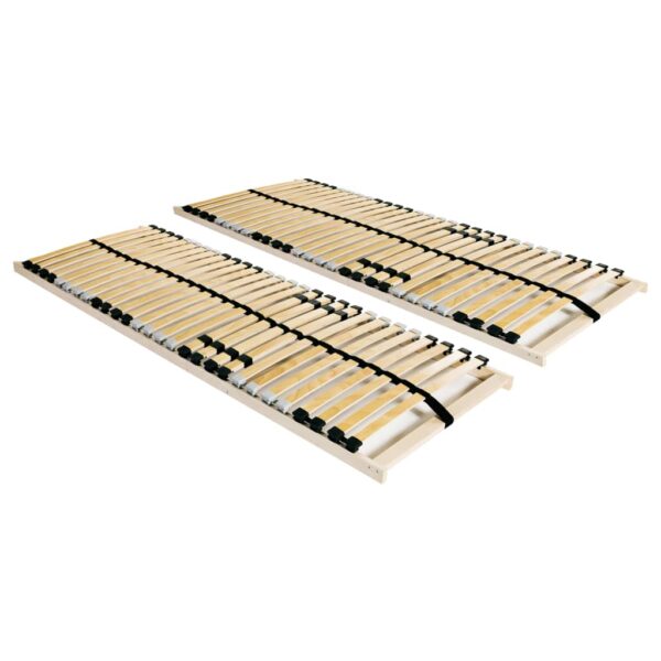 vidaXL lamelbunde til seng 2 stk. 28 lameller 7 zoner 80 x 200 cm