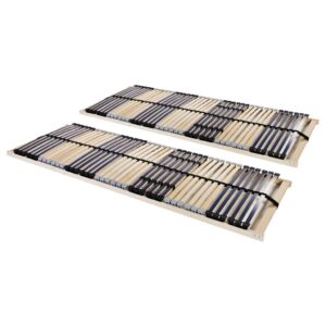 vidaXL lamelbunde til seng 2 stk. 42 lameller 7 zoner 70 x 200 cm