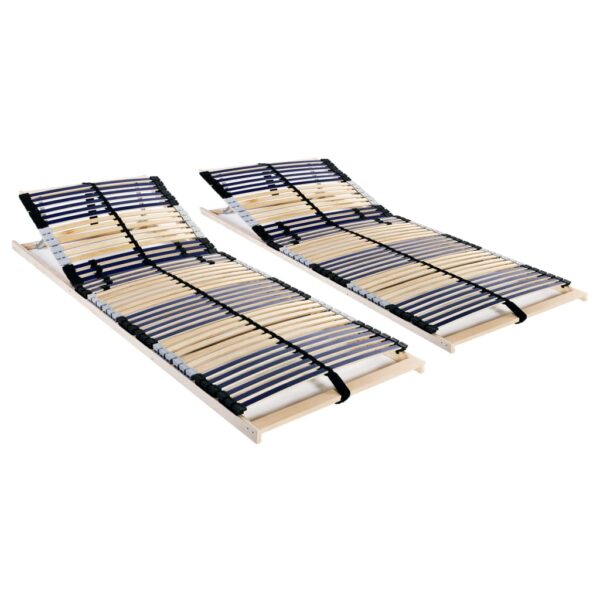 vidaXL lamelbunde til seng 2 stk. 42 lameller 7 zoner 80 x 200 cm
