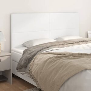 vidaXL sengegavl hvid 180x5x118/128 cm kunstlæder