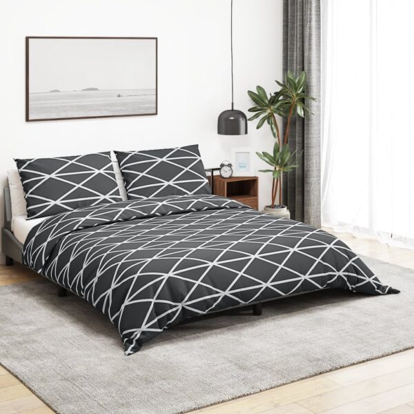 vidaXL sengetøj 200x200 cm bomuld grå
