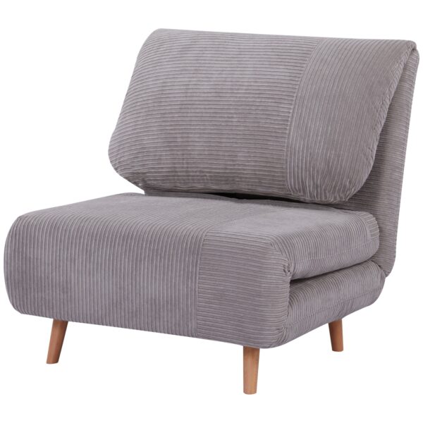 2-I-1 sovesofa gæsteseng, op til 200 kg, justerbar nakkestøtte, fløjlslook, 82 cm x 8 cm x 83 cm, grå