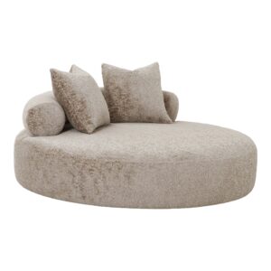 Cairo Daybed - Daybed Med 2 Puder I Chenille, Rund, Natur Hn1251