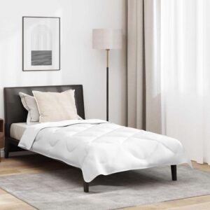 Dyne og pude sæt - vinterdyne i microfiber, hvid 200 × 135 cm