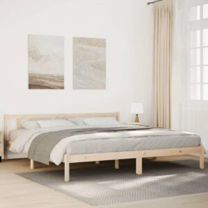 Ekstra lang sengeramme 180x210 cm i massivt fyrretræ
