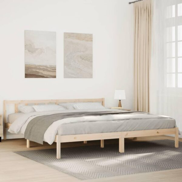 Ekstra lang sengeramme 180x210 cm i massivt fyrretræ