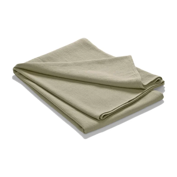 Etol Design Stripe sengetæppe stenvasket bomuld 260x260 Sand