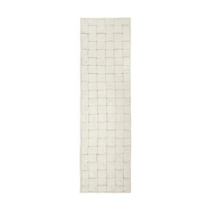 Ferm Living Sofi sengetæppe løber Parchment, 70x250 cm