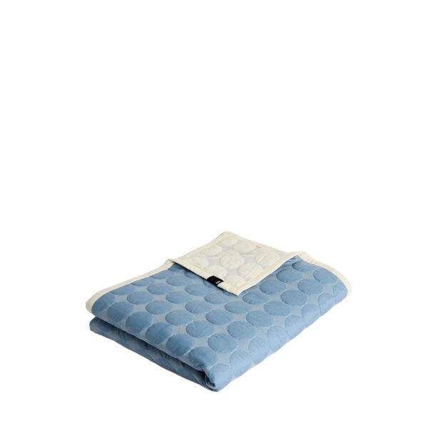 HAY Mega Dot Organic Sengetæppe - 245x235cm - Dusty Blue