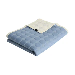 HAY Mega Dot sengetæppe organic 235x245 cm Dusty blue