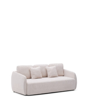 KAVE HOME Laira 3 pers. sovesofa - ecru chenille stof (225cm)