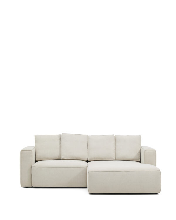 KAVE HOME Marela 3-pers. sovesofa, m. højre chaiselong - beige chenille (B:236cm)