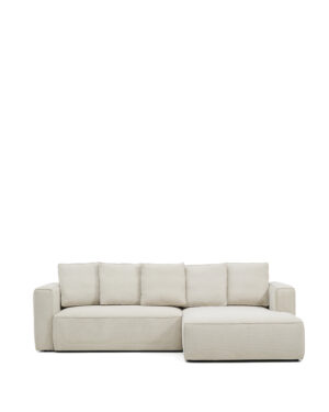 KAVE HOME Marela 3-pers. sovesofa, m. højre chaiselong - beige chenille (B:276cm)