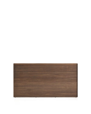 KAVE HOME Norlen sengegavl, m. LED-lys - mørk valnøddefiner (til seng 160 x 200 cm)