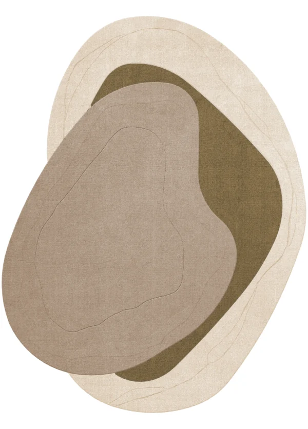 Layered Erik Bratsberg Lozza uldtæppe Olive, 300x400 cm