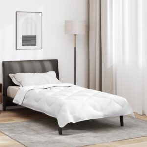 Quiltet vinterdyne - hvid mikrofiber 220 × 135 cm