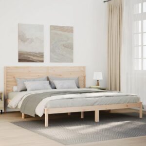 Sengeramme med hovedgærde i massivt fyrretræ 180 x 210 cm