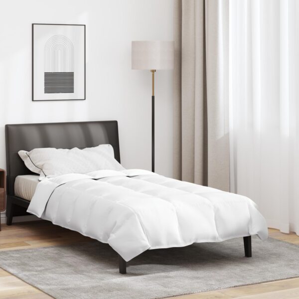 Vinterdyne 155 × 200 cm - hvid fjer og dun, boxquilt
