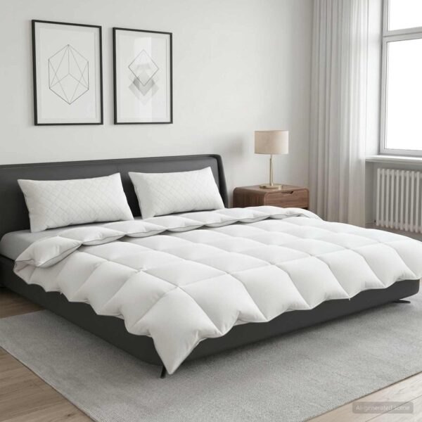 Vinterdyne FULDA 200 x 200 cm 300 GSM 90% gåsedun hvid