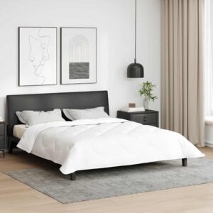 Vinterdyne - hvid mikrofiber 240 × 222 cm, 2-i-1 med klipknapper