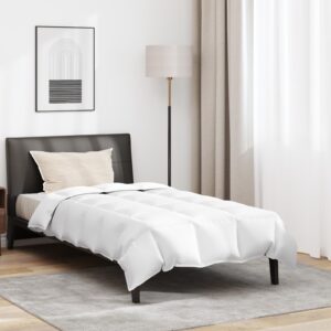 Vinterdyne med pude - hvid dun/fjer, 220 × 155 cm (2 dele)