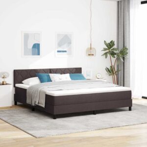 vidaXL Box spring seng med pude Mørk Brun 180 x 200 cm Stof