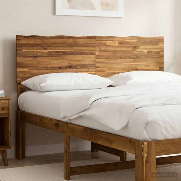 vidaXL Sengegavl med naturkant ROSTOCK Naturfarvet 120 cm